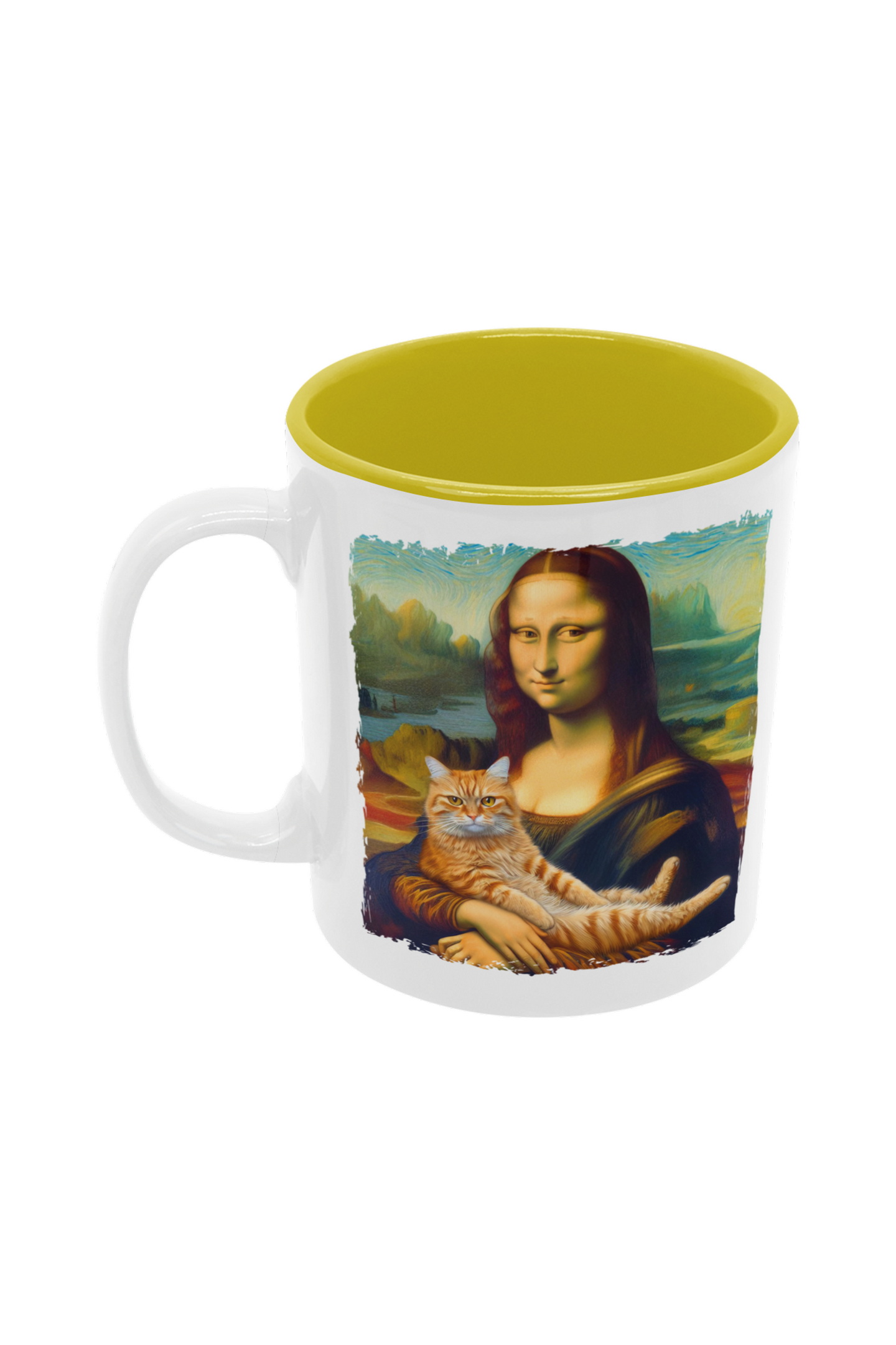 310040 Meowna Lisa Smile printed mug 11oz WHBGE 1_resize