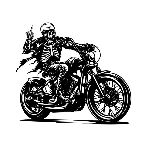 Middlefinger Biker #1 samolepka na zeď, různé rozměry
