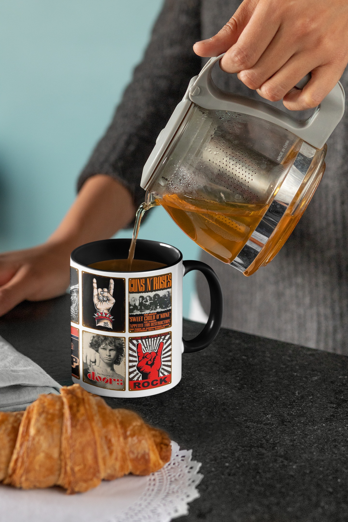 Rock and Roll Poster #1 BK printed mug 11oz mockup 4_resize