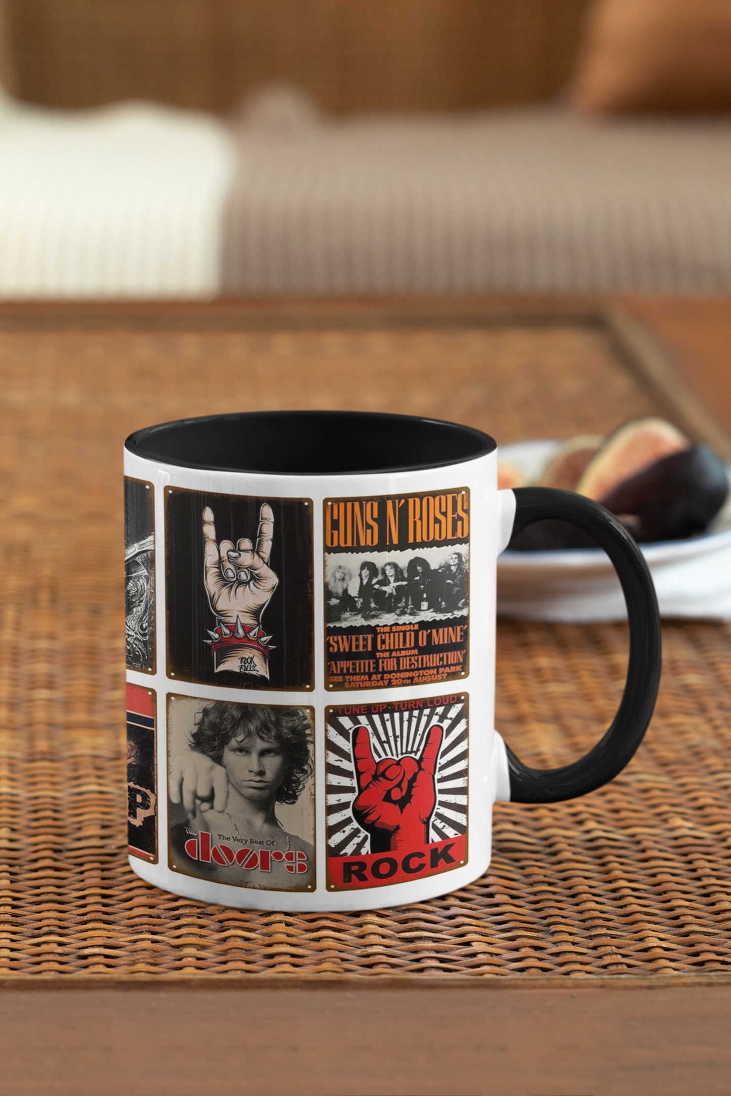 Rock and Roll Poster #1 BK printed mug 11oz mockup 6_resize