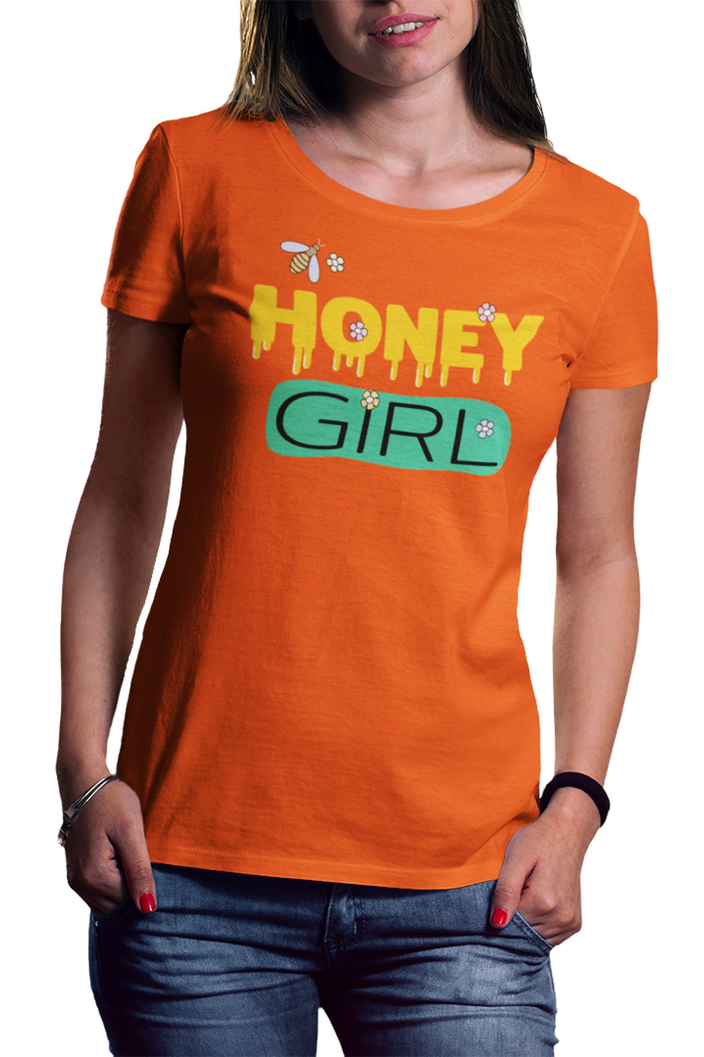Honey Girl Bee shirt womens ORG mockup 1_resize